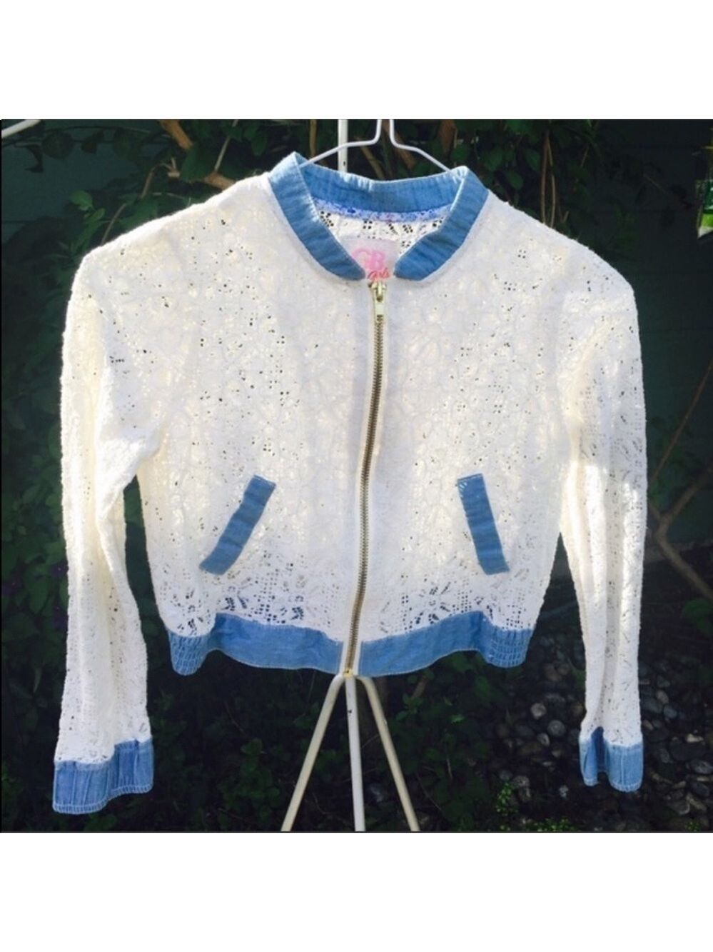 GIANNI BINI Lace Moto Jacket Girl’s Medium